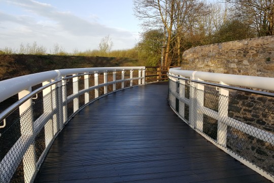 36m long 3 span curved bridge